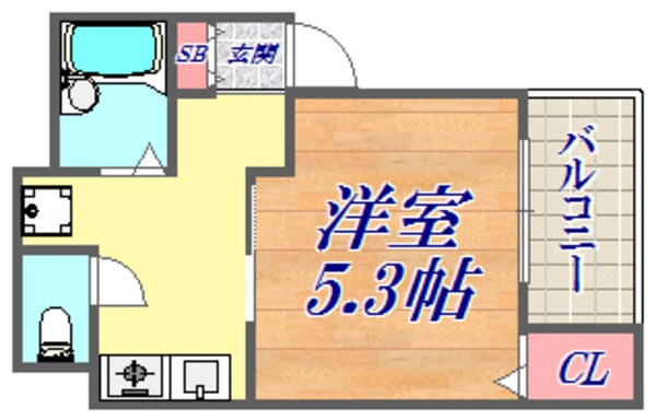 シャンブル神戸の物件間取画像